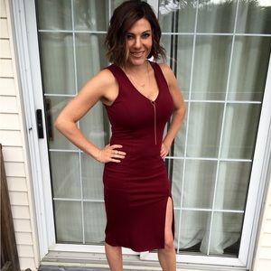 Midi Dress with Slit